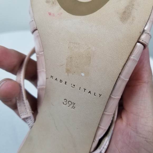 M. Gemi The Catalina Slip-On Mule Pump in Embossed Pale Pink Leather Sz 39.5 - Picture 13 of 15